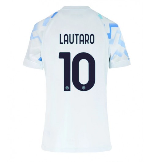 Inter Milan Lautaro Martinez #10 Venkovní Dres pro Dámské 2025-26 Krátký Rukáv Inter Milan Lautaro Martinez #10 Venkovní Dres pro Dámské 2025-26 Krátký Rukáv